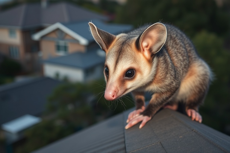 Possum in Newtown residential area